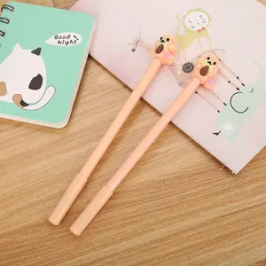 Penne gel a forma di scoiattolo per studenti, set di cancelleria kawaii creativa scolastica