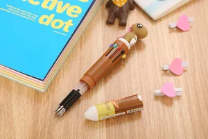 Stylo à bille 10 couleurs dinosaure de dessin animé pour graffitis créatifs étudiants.