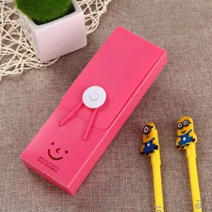 Estuche para Lápices Minimalista Cara Sonriente Estilo Coreano Caja de Almacenamiento de Papelería Multifuncional para Estudiantes Bolsa de Lápices Color Sólido Regalos