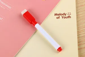 Water-based whiteboard marker with eraser cap for children doodling and office use