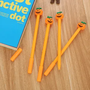 Στυλό τζελ με κεφάλι κολοκύθας Halloween με αστεία πορτοκαλί διακοσμητικά για γραφείο