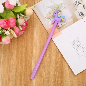 Stylo gel licorne violet mignon fournitures scolaires créatives pour étudiants