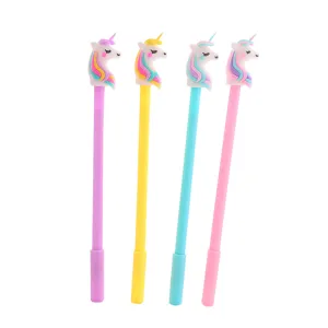 Creative cute cartoon unicorn gel pens in pastel colors for students and office stationery set