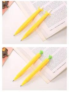 Gros plan d'un critérium jaune texture ananas avec un embout décoratif vert