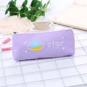 Astuccio carino in PU viola con stampa Star Universe per la scuola e l'ufficio