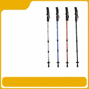 Bastoncino da Trekking Telescopico in Lega di Alluminio Anti Shock per Campeggio e Alpinismo