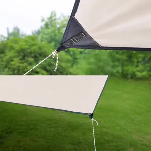 Waterproof blackout camping tarp sunshade canopy oxford cloth reinforced corner main view