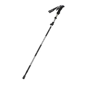 Aluminum alloy folding trekking pole, adjustable outdoor hiking stick with wrist strap.