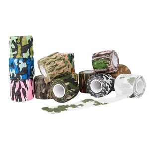 Outdoor Sports Self Adhesive Elastic Bandage Non-Woven Camo Finger Joint Wrap Pet Wound Care First Aid Tape