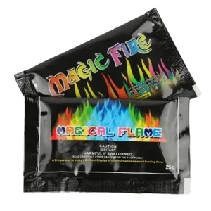 Magische Feuer Farbwechsel Pulver Beutel für Outdoor Lagerfeuer Party Dekoration mit 25g