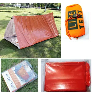 Tienda de campaña de emergencia, refugio térmico impermeable para acampar al aire libre.