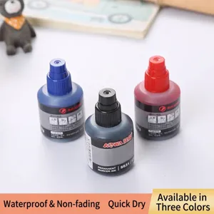 Botella de Recarga de Tinta para Marcador Permanente Tinta a Base de Aceite para Recargar Marcadores Colores Negro Rojo Azul Suministros de Oficina Escolar