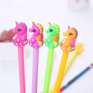 Süßer Seepferdchen Cartoon Gelstift Kreativ Kunststoff Schule Büro Schreibwaren Schwarze Tinte Nadelspitze Glattes Schreiben Kappe Kugelschreiber