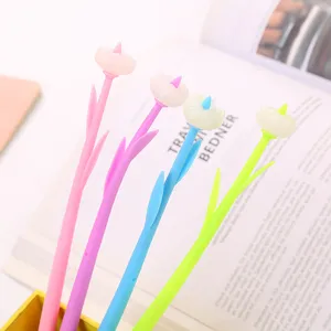 Penne gel a forma di fiore creative cangianti alla luce per cancelleria carina scolastica