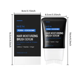 Männer Haarpflege Bürste Serum 100ml Kopfhautpflege mit Koffein Peptiden Ingwer