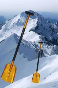 Pelle à neige en alliage d'aluminium 110cm, outil d'extérieur pliable et portable multifonction.