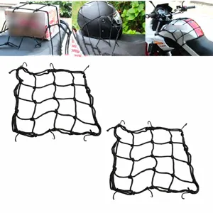 Rete da Carico per Moto Copertura Elastica Serbatoio Porta Casco Stoccaggio in Rete Cinghia Elastica Bici Elettrica