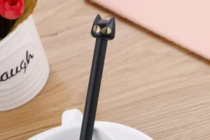 Penna gel creativa simpatico gatto nero per studenti e cartoleria ufficio e casa