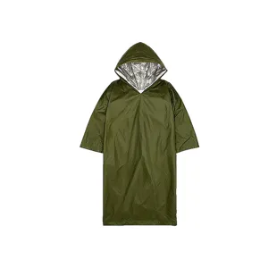 Poncho de survie d'urgence imperméable manteau de pluie thermique camping en plein air
