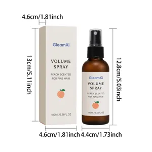 GleamXi Hair Volume Spray Peach Scented 100ml for Fine Hair Care Refreshing Formula