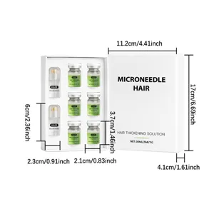 Microneedle hair thickening solution set with roller devices for daily scalp care and growth.