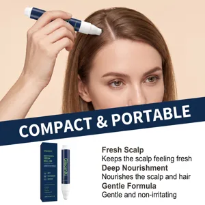 GleamXi Rosmarin Kopfhautpflege Roll-On Serum für erfrischende, feuchtigkeitsspendende Haarpflege.