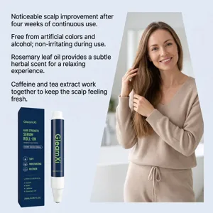 GleamXi Haarkraft Serum Roller für beruhigende Kopfhautpflege und erfrischende Pflege.