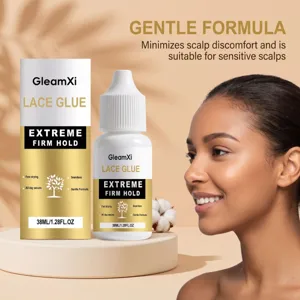 GleamXi Lace Glue 38ml Extreme Firm Hold Wig Adhesive for Natural Hairline and Sensitive Scalp