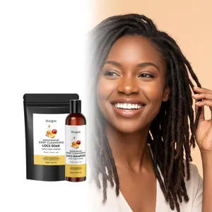 HOEGOA Apple Cider Vinegar Deep Cleansing Locs Shampoo and Soak Powder Hair Care Set Residue Remover