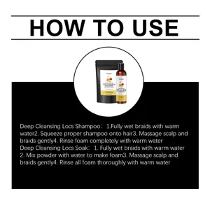Detail showing apple cider vinegar hair shampoo and soak usage steps with clear instructions.