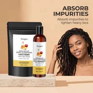 HOEGOA Apple Cider Vinegar Deep Cleansing Locs Shampoo and Soak Set for Professional Hair Care