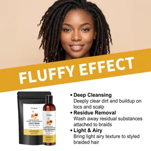 HOEGOA apple cider vinegar deep cleansing locs shampoo and soak set for fresh and light hair.