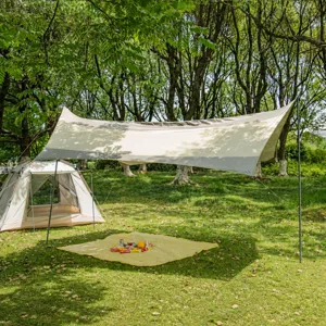Tente tarp de camping en extérieur portable, abri pare-soleil imperméable pour pique-nique.