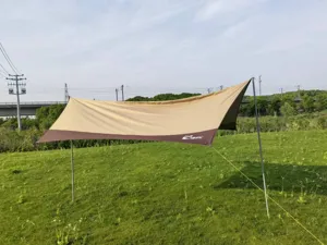 Tente de bâche de camping en plein air imperméable auvent pare-soleil pour pique-nique randonnée.