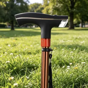 Verstellbarer Aluminium-Gehstock mit LED-Licht und ergonomischem Griff für Senioren