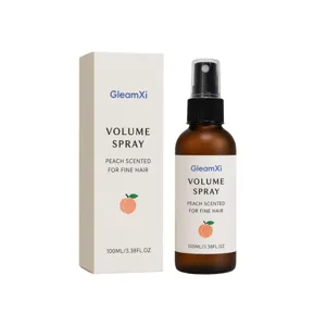 GleamXi volume hair spray with peach scent for fine hair, 100ml refreshing styling spray