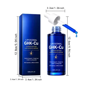 Liposomal Ghk-Cu Copper Peptide Hair Growth Serum 60ml Scalp Care Follicle Support Dropper