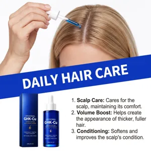 Liposomal GHK-Cu Copper Peptide Hair Growth Serum for thicker fuller hair and scalp care.