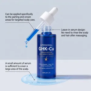 Copper peptide hair growth serum 60ml, scalp care formula with biotin and caffeine for hair.