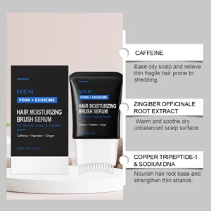 Männer Haar feuchtigkeitsspendendes Bürsten-Serum mit Koffein für gesunde Kopfhaut.