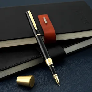 Metal Rollerball Pen Black And Gold Executive Sign Pen Smooth Writing Office School Stationery Supplies