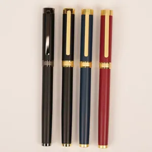 Metal Rolling Ball Signature Pen Heavy Feel Business Office Writing Meeting Gift Executive Rollerball Pen