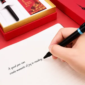 Professional metal rollerball pen with luxury gift box set for business office and writing.