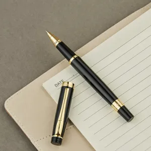 Hero metal rollerball pen black gold business office gift luxury heavy grip writing pen