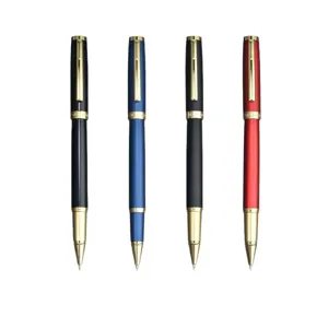 Hero metal rollerball pen set, heavy feel business executive sign pens in four classic colors.