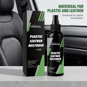 Spray restauratore di plastica e pelle auto HOMONTH, pulizia interni, 100ml.