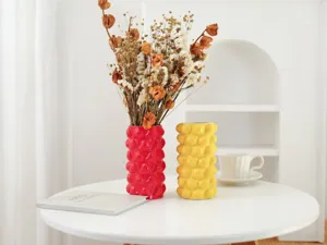 Keramik Blasen Zylinder Vase für Heimtextilien, kreativer moderner Desktop Blumen Topf.
