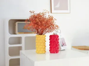 Kreative Keramik Blase Zylinder Vase dekoratives Ornament für moderne Heimdekoration.