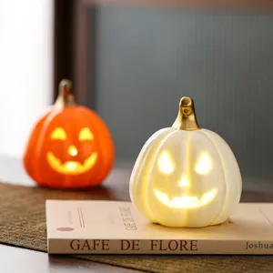 Halloween keramische pompoen lamp LED tafeldecoratie verlicht schattig huis ornament