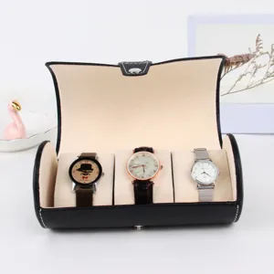 Portable PU Leather Watch Roll Case Travel Watch Storage Box Mechanical Watch Protection Jewelry Organizer Case